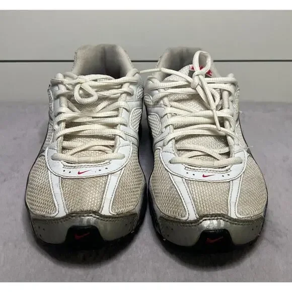 Nike Reax Run 5 White Metallic Silver w Pink Running Shoes (US Women's Size 7.5) - Picture 2 of 6